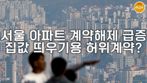 서울 아파트 계약해제 급증…집값 띄우기용 허위계약?