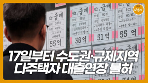 17일부터 수도권·규제지역 다주택자 대출연장 불허